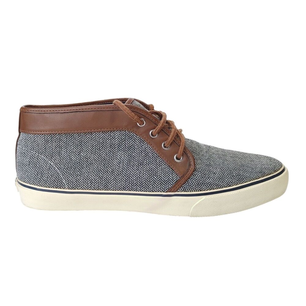 Men’s Size 12 Gray Brown American Eagle Herringbone Chukka Sneakers Casual - Picture 8 of 12